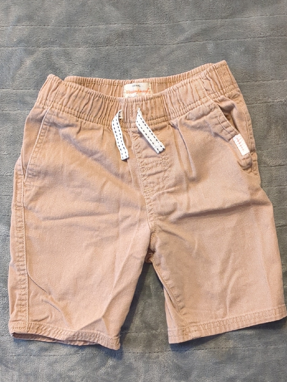 Weatherproof Kids Elastic Waist Tan Shorts